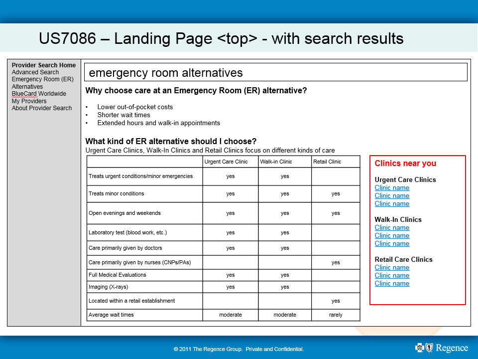 ER Alternatives landing page